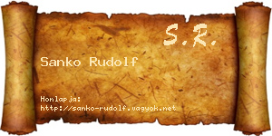 Sanko Rudolf névjegykártya