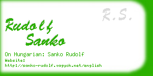 rudolf sanko business card